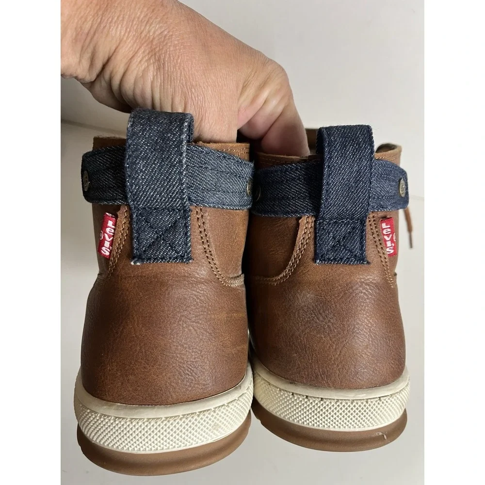 Levi's Mens Atwater Waxed Synthetic Leather Casual Lace-up‎ Hightop Boot Size 13